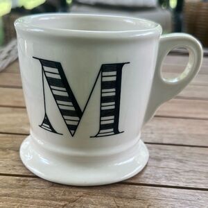 Anthropologie M Monogram Drinking Mug